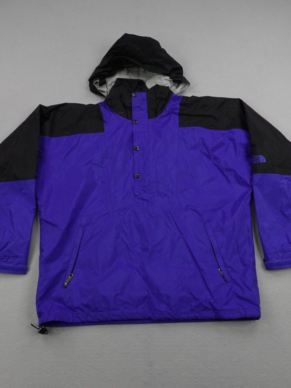 Vintage North Face Jacket Men Large Blue Gore Tex Waterproof Parka Rain Ski Coat